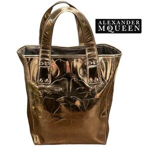 Alexander McQueen Gold Tote Bag
